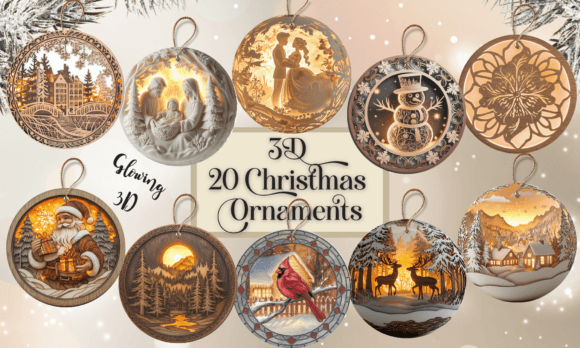 3D Christmas Ornament 20 Glowing PNG Review