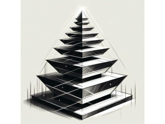 A Charcoal Sketch of a Modern Christmas in Illustrations