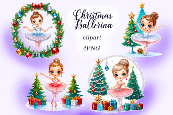 Christmas Ballerina: Festive Illustrations for Handmade Creators
