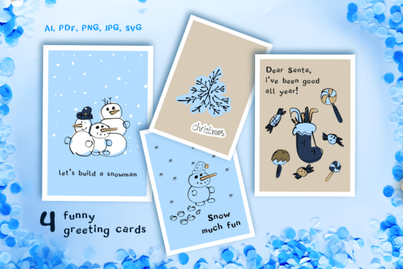 Christmas Card with Snowmen: A Review of Festive Illustrations