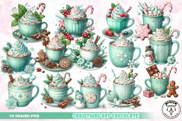 Christmas Hot Chocolate Clipart PNG for Modern Illustrations