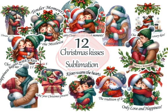 Christmas Kisses Sublimation Quotes PNG: A Designer’s Review for Brand Illustrations