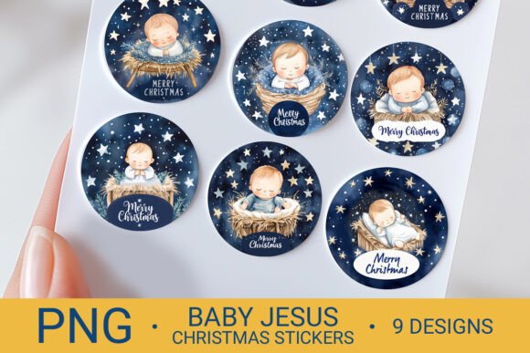 Christmas Stickers Christian Jesus PNG: A Designer's Review of Faith-Based Illustrations