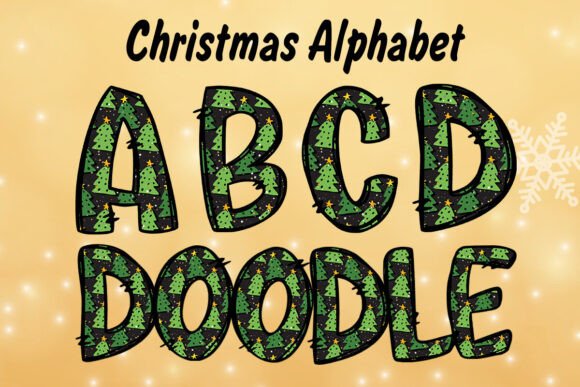 Christmas Tree Christmas Alphabet Png for Brand Illustrations