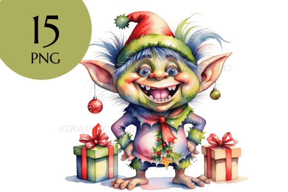 Christmas Troll Clipart for Seasonal Illustrations