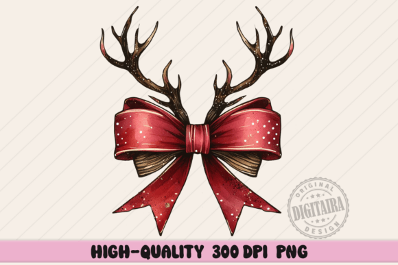 Coquette Christmas Raindeer Bow Png Review