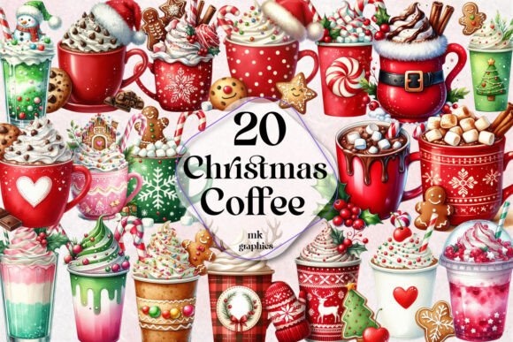 Cute Christmas Coffee Sublimation: Festive Illustrations for Local Brands