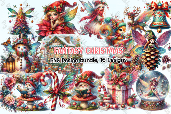 Fantasy Christmas Clipart PNG for Modern Illustrations