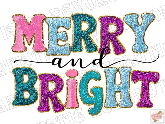 Glitter Christmas PNG Merry and Bright: A Designer's Review