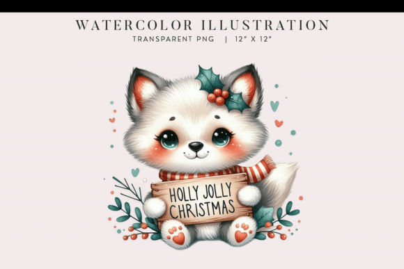 Holly Jolly Fox Christmas Clipart Review