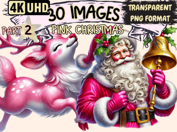 Pink Christmas Clipart P2 Review for Bloggers and Publishers