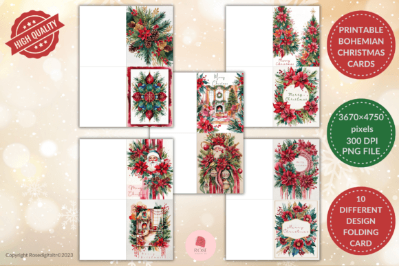 Printable Bohemian Christmas Cards 2: A Designer's Review