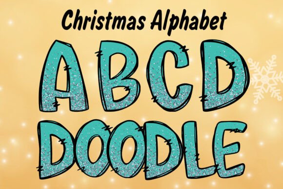 Teal Glitter Christmas Alphabet Png: A Designer's Review