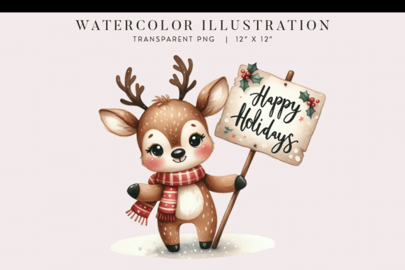 Watercolor Deer Christmas Clipart: A Designer’s Review